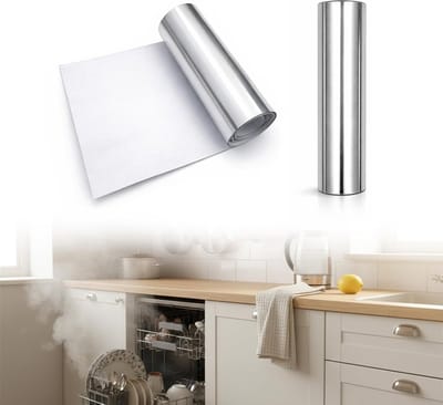 Warmte-isolatiefolie 2-pack voor vaatwasser, 695×75 mm, hittebestendig, aluminium dampremmend, ideaal voor energie-efficiëntie en bescherming