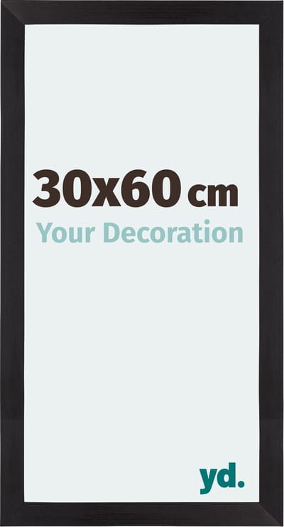 Your Decoration - Fotolijst 30x60 cm - MDF - Zwart Houtnerf - Mura