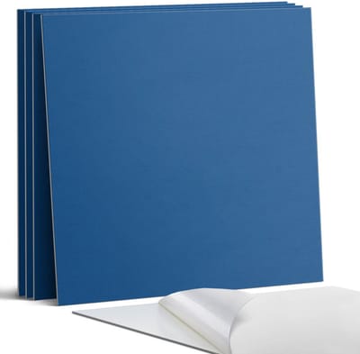 Coloray Wandpanelen Zelfklevend - Kleur blauw Zelfklevende Wandpanelen - 50 cm x 50 cm - Marine Wandpaneel PVC - 5 stuks - Eénkleurige Wandpanelen Zelfklevend - Wandpaneel Keuken - Wandpanelen Badkamer