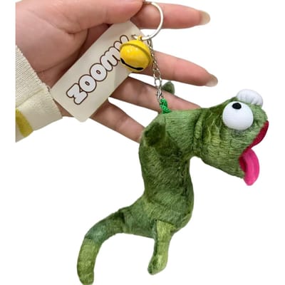 Castor drôle se transforme en lézard vert menthe, poupée super mignonne et drôle, jouet en peluche doux tridimensionnel vert