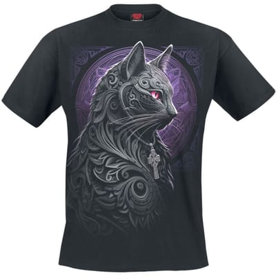 Spiral T-shirt - Celtic Whiskers - S tot XL - voor Mannen - zwart