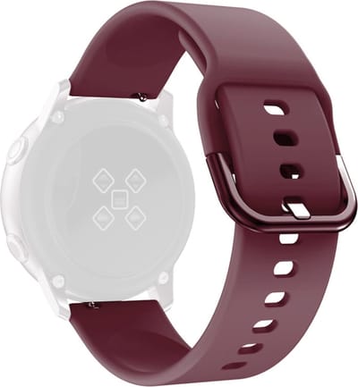Siliconen bandje - geschikt voor Garmin Venu (2 Plus) / Venu SQ (2) / Vivomove (Style - Sport) / Vivoactive 3 / 5 / 6 / Forerunner 55 / 165 / 245 / 645 / 570 - 42mm - bordeauxrood