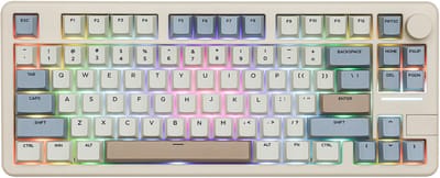 EPOMAKER Galaxy 70 - Grijs - Mechanisch Draadloos Toetsenbord - RGB - 70% - QWERTY - Gaming Keyboard - Feker Marble White Switch