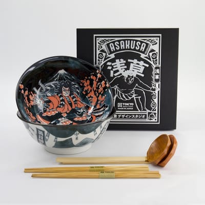 Tokyo Design Studio - Asakusa Sumo Ramen Set - 2 Ramen Kommen - 1250 ml - Porselein - Geschenkset