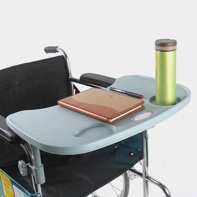 Rolstoeltafel - Dienblad - Eten Lezen Schrijven - Afneembaar - Universeel - Blauw