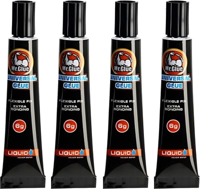 Mr Glue Lijm universeel - 4x - 7 ml - transparant - in tube - extra sterk - snel drogend - superlijm
