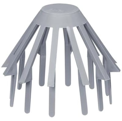 Bladvanger van PVC-kunststof 85-100mm grijs voor dakgoten
