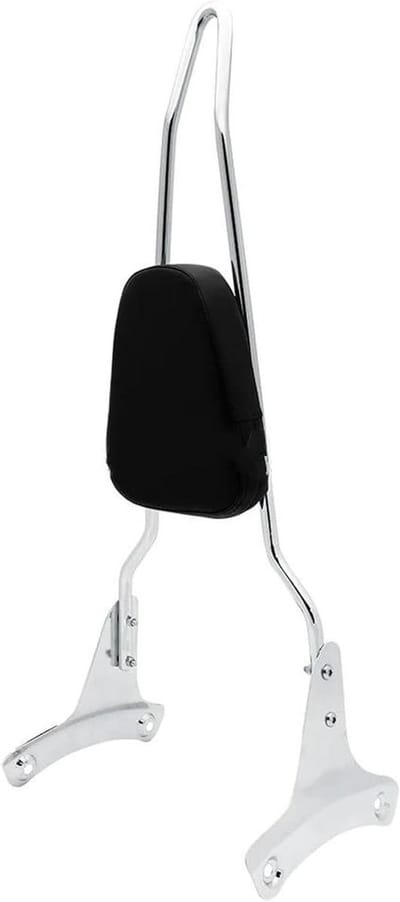 Passagierskussen Motorfiets - Rugsteun Achterbank - Comfortabel Reizen - Waterdicht PU-leer - 3.2 kg - Zwart