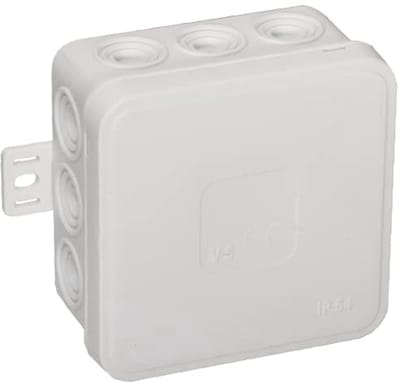 Kabelbox Inbouw Aansluitdoos IP54 met 12 Doorvoeren - 85x85x41mm (Wit)