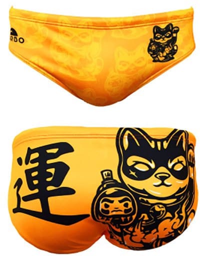 Turbo Lucky Cat Zwemslip Geel,Oranje 3XL Man