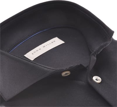 John Miller - Overhemd Zwart John Miller Lange Mouw Overhemd Zwart 5141630