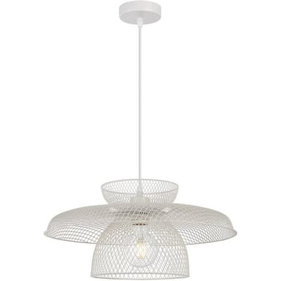 Viokef Hanglamp Maronti, wit, Ø 43 cm, metaal