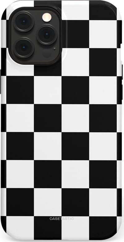 Casetastic Hoesje Geschikt voor Apple iPhone 12 Pro Max Magsafe - Stijlvolle Beschermende Duo-layer Case - Schaak