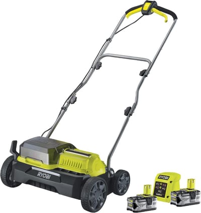 Draadloze Verticuteermachine 2x18V Inclusief 2 Accu's en Snellader - Voor Gezond Gazon