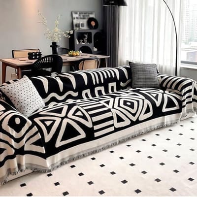 Lichtgewicht Zwarte Deken voor Bank en Bed - 180 x 230 cm