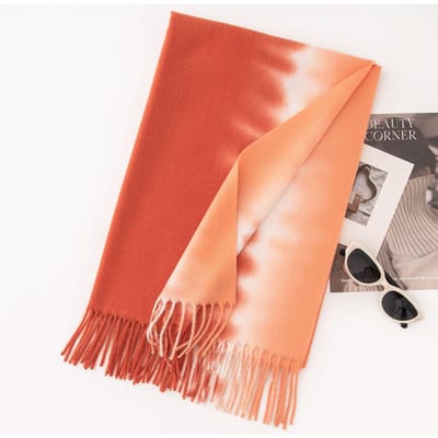 Luxe Winter Kleurverloop Kasjmier Pashmina Sjaal Dames Wikkel Warme Herfst Sjaals Design Vrouwelijke Kwast Stola Sjaal One Size beige