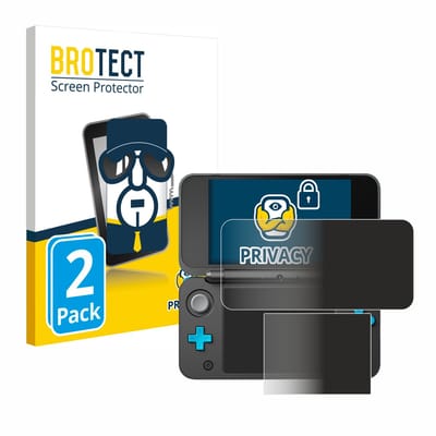 BROTECT - privacy screenprotector voor New Nintendo 2DS XL - Folie Beschermfolie Blauwlichtfilter 2 Stuks