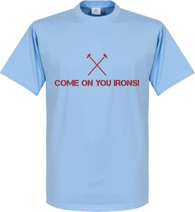 Come On You Irons T-shirt - Lichtblauw - XXL