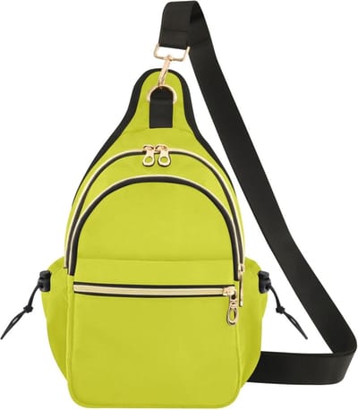 Sporttas Dames - Schoudertas Crossbody - Dagelijks Gebruik - Verstelbare Band - 355 g - Geelgroen