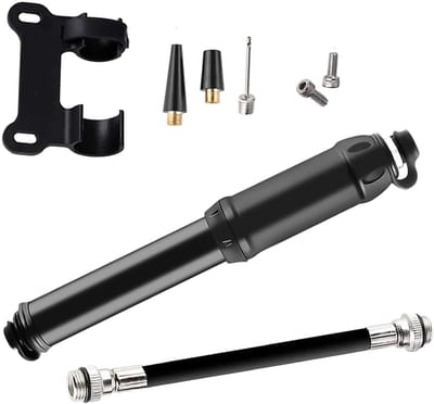 Draagbare Fietspomp - Mini Pomp Fiets - Banden Oppompen - Geïntegreerd Druksysteem - 150 g - Zwart
