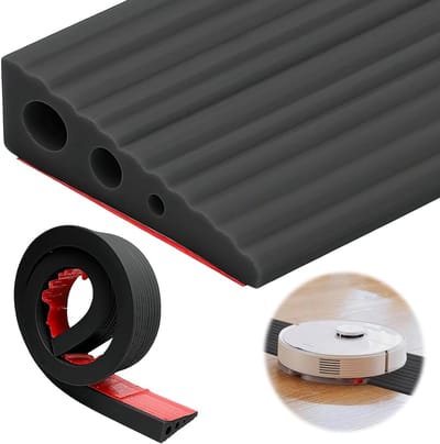 Drempelhelling voor rolstoel, kinderwagen, looprek of e-scooter met antislip oppervlak, 100 x 6.5 x 2.5 cm (Zwart)