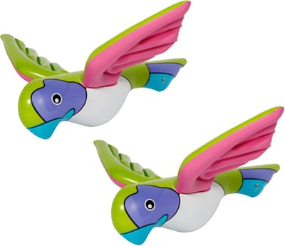 Opblaasbare papegaai - 2x - 23 cm - Tropische Hawaii decoraties - versieringen - vogels - dieren
