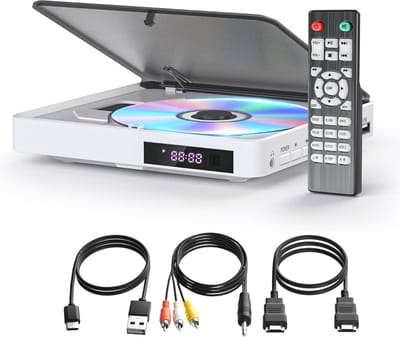 DVD Speler voor TV met HDMI 1080P en All Regions Free - Ondersteunt DVD/CD, USB en AV-uitgang met Afstandsbediening