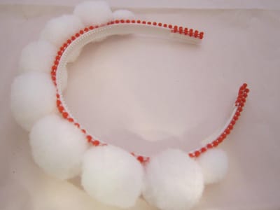 ZoeZo Design - Diadeem - haarband - Snow - wit - oranje - one size - kinderen