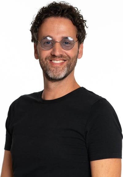 Partychimp Bril John Lennon Voor Bij Carnavalskleding Heren Carnavalskleding Dames Carnaval Accessoires Carnaval - Blauw - One-size