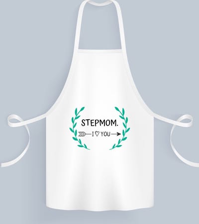 Akyol - stepmom i love you Keukenschort - Mama - de liefste moeder - moeder cadeautjes - moederdag - verjaardag - geschenk - kado - 82 bij 71 cm