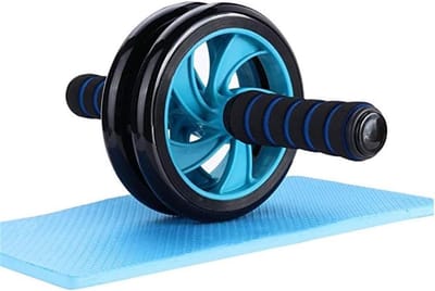 Abdominal Wheel Ab Wheel Rollers Oefenwielen Antislip Handgrepen Fitness Workout Thuis Gym Oefening Apparatuur voor het bouwen van spieren (blauw)