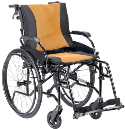 MultiMotion Air rolstoel Zwart met bruine bekleding