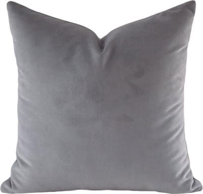 Kussen Velvet Grijs| Kussenhoes met Rits | 45 x 45 cm