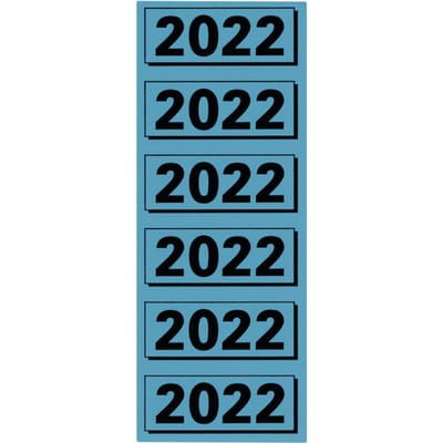 Rugetiket Elba 2022 57x25mm blauw