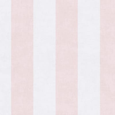 Strepen behang Profhome 770782-GU vliesbehang glad met kinder patroon mat roze crèmewit zijdegrijs 5,33 m2