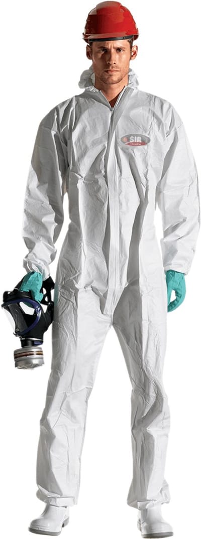 SIR SAFETY CHEMFOR 8100 Wegwerp Overall HEREN Overall Werkkleding Wit - Antistatisch - Ademend - Waterafstotend