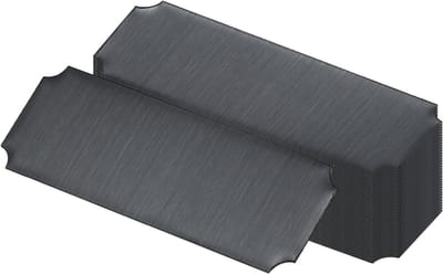 Gegraveerde naamplaatjes - Naam plaques - Ambachtelijke projecten - Zelfklevende achterkant - 36 stuks - Zwart