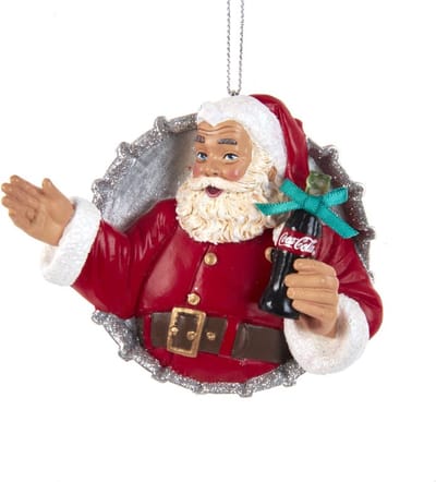 Orn.plc coca-cola kerstman dop l7cm