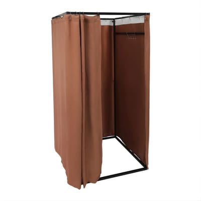 Paskamer / Fitting Room – Vrijstaand – Draagbare Kleding Paskamer – Hoog Draagvermogen – Voor Winkels – 105x20x20 cm – Coffee