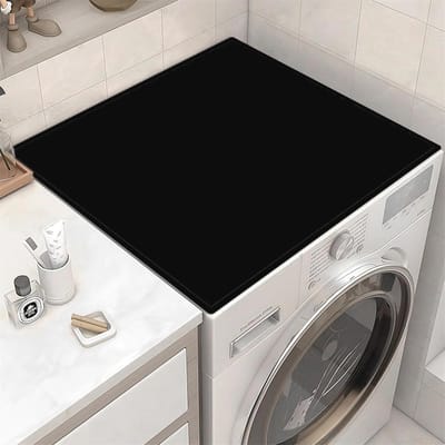 Wasmachineonderlegger - Apparaatmat - Apparaten Beschermen - Antislip Rubber - 60 x 60 cm - Zwart