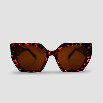 Montuurtjevoorjou - Crystal Leopard - Zonnebril - Dames zonnebril - Festival Bril - Bruin - Acetaat