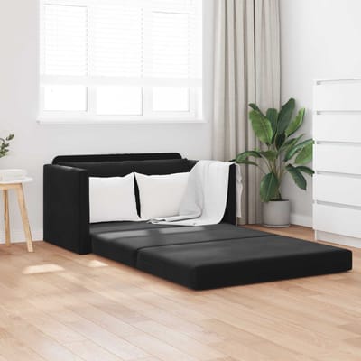 vidaXL - Slaapbank - Zwart - 124 - x - 71 - x - 78 - cm - Fluweel