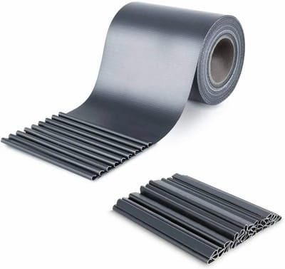 Happyment Privacy strip - Net schutting - Zichtbreeknet deluxe - Zichtdoek - Windbreekgaas - 50m x 19cm - Donkergroen