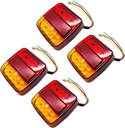 Achterlicht voor caravan en vrachtwagen, 12V, 26 LED, set van 4