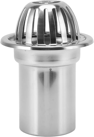 Afvoerputje - Vloerafvoer Dakgoot - Buiten Drainage - Grote Verplaatsing - 3 Inch - Zilver