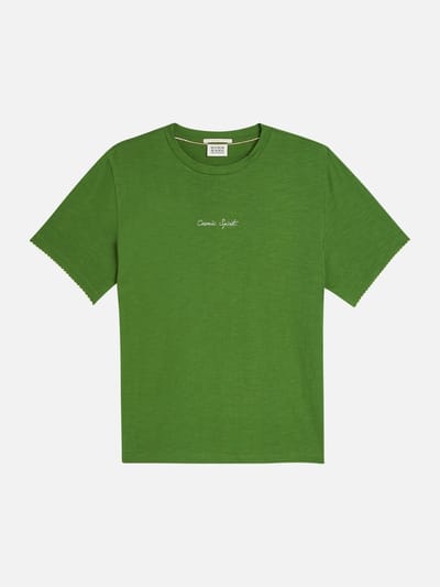 Scotch & Soda Embroidered Slub Regular-Fit T-Shirt