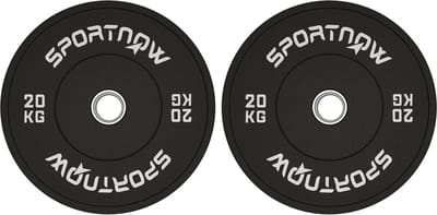 SPORTNOW halterschijf – rubber – Ø45 x 8H cm – zwart