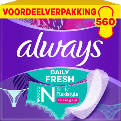 Always Daily Fresh Inlegkruisjes - Slim Flexistyle - Met Frisse Geur - Voordeelverpakking 14 x 40 Stuks
