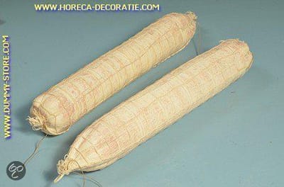 Salami, wit, 2 stuks (W3) -65x450 mm - vleesdummy