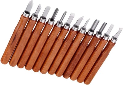 Wood Carving - Houtbewerking set 12 delig - Houtbewerking gereedschap